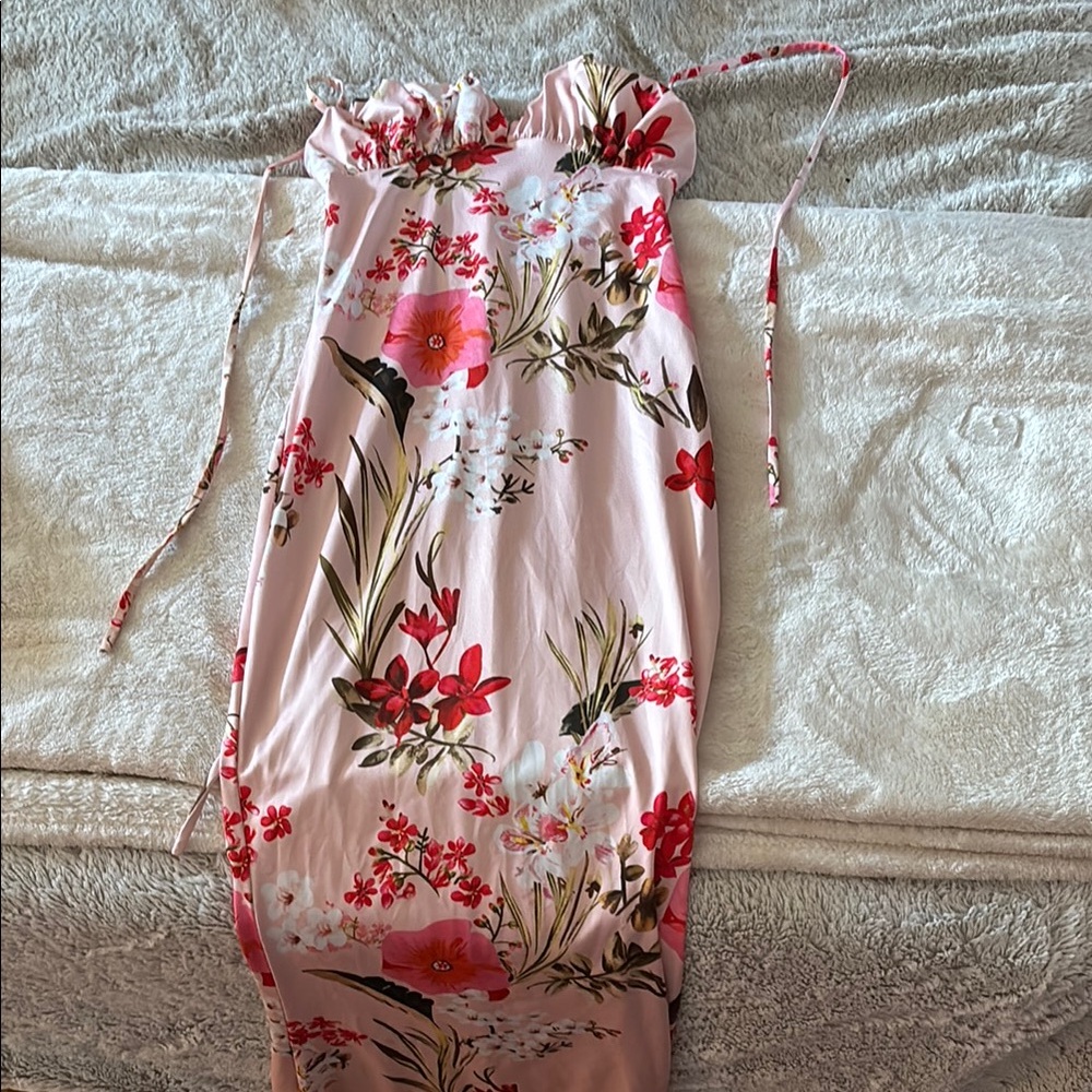 Floral Pink Maxi Dress